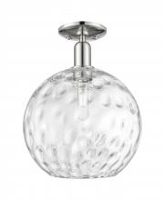 Innovations Lighting 716-1C-PN-G1215-12 - Athens Water Glass - 1 Light - 12 inch - Polished Nickel - Semi-Flush Mount