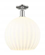 Innovations Lighting 716-1C-PN-G1217-14WV - White Venetian - 1 Light - 14 inch - Polished Nickel - Semi-Flush Mount