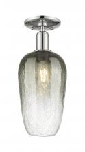 Innovations Lighting 716-1C-PN-G484-7SL - Brookhaven Flute - 1 Light - 6 inch - Polished Nickel - Semi-Flush Mount