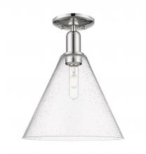 Innovations Lighting 716-1C-PN-GBC-124 - Berkshire Glass - 1 Light - 12 inch - Polished Nickel - Semi-Flush Mount