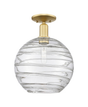 Innovations Lighting 716-1C-SG-G1213-12CL - Athens Deco Swirl - 1 Light - 12 inch - Satin Gold - Semi-Flush Mount