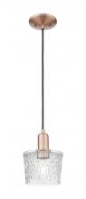 Innovations Lighting 716-1P-AC-G402 - Niagara - 1 Light - 7 inch - Antique Copper - Cord hung - Mini Pendant
