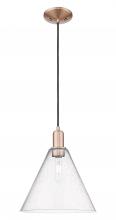 Innovations Lighting 716-1P-AC-GBC-124 - Berkshire Glass - 1 Light - 12 inch - Antique Copper - Cord hung - Mini Pendant