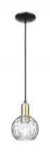 Innovations Lighting 716-1P-BAB-G1215-6 - Athens Water Glass - 1 Light - 6 inch - Black Antique Brass - Cord hung - Mini Pendant