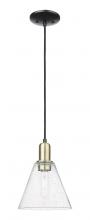 Innovations Lighting 716-1P-BAB-GBC-84 - Berkshire Glass - 1 Light - 8 inch - Black Antique Brass - Cord hung - Mini Pendant