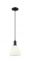 Innovations Lighting 716-1P-BK-GBD-751 - Bristol - 1 Light - 8 inch - Matte Black - Cord hung - Mini Pendant