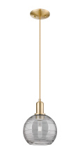 Innovations Lighting 716-1P-CB-G1213-8CL - Athens Deco Swirl - 1 Light - 8 inch - Champagne Bronze - Cord hung - Mini Pendant