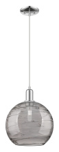 Innovations Lighting 716-1P-PC-G1213-12CL - Athens Deco Swirl - 1 Light - 12 inch - Polished Chrome - Cord hung - Mini Pendant