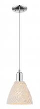 Innovations Lighting 716-1P-PC-NBD-75-NAT - Bristol Natural - 1 Light - 6 inch - Polished Chrome - Cord hung - Mini Pendant