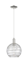 Innovations Lighting 716-1P-PN-G1213-10CL - Athens Deco Swirl - 1 Light - 10 inch - Polished Nickel - Cord hung - Mini Pendant