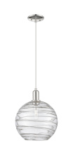 Innovations Lighting 716-1P-PN-G1213-12CL - Athens Deco Swirl - 1 Light - 12 inch - Polished Nickel - Cord hung - Mini Pendant