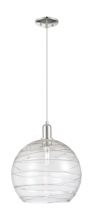 Innovations Lighting 716-1P-PN-G1213-14CL - Athens Deco Swirl - 1 Light - 14 inch - Polished Nickel - Cord hung - Mini Pendant