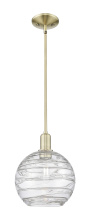 Innovations Lighting 716-1S-AB-G1213-10CL - Athens Deco Swirl - 1 Light - 10 inch - Antique Brass - Stem hung - Mini Pendant