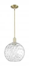 Innovations Lighting 716-1S-AB-G1215-12 - Athens Water Glass - 1 Light - 12 inch - Antique Brass - Stem hung - Mini Pendant