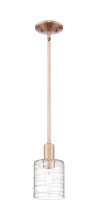 Innovations Lighting 716-1S-AC-G1113 - Cobbleskill - 1 Light - 5 inch - Antique Copper - Stem hung - Mini Pendant