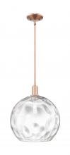 Innovations Lighting 716-1S-AC-G1215-14 - Athens Water Glass - 1 Light - 13 inch - Antique Copper - Stem hung - Mini Pendant