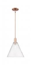 Innovations Lighting 716-1S-AC-GBC-122 - Berkshire Glass - 1 Light - 12 inch - Antique Copper - Stem hung - Mini Pendant