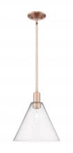 Innovations Lighting 716-1S-AC-GBC-124 - Berkshire Glass - 1 Light - 12 inch - Antique Copper - Stem hung - Mini Pendant