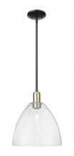 Innovations Lighting 716-1S-BAB-GBD-124 - Bristol - 1 Light - 12 inch - Black Antique Brass - Stem hung - Mini Pendant
