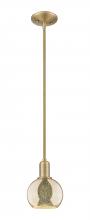 Innovations Lighting 716-1S-BB-G128-6 - Athens - 1 Light - 6 inch - Brushed Brass - Stem hung - Mini Pendant