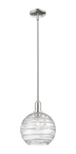 Innovations Lighting 716-1S-PN-G1213-10CL - Athens Deco Swirl - 1 Light - 10 inch - Polished Nickel - Stem hung - Mini Pendant