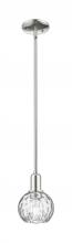 Innovations Lighting 716-1S-PN-G1215-6 - Athens Water Glass - 1 Light - 6 inch - Polished Nickel - Stem hung - Mini Pendant