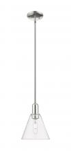 Innovations Lighting 716-1S-PN-GBC-82 - Berkshire Glass - 1 Light - 8 inch - Polished Nickel - Stem hung - Mini Pendant