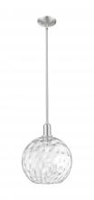 Innovations Lighting 716-1S-SN-G1215-12 - Athens Water Glass - 1 Light - 12 inch - Brushed Satin Nickel - Stem hung - Mini Pendant