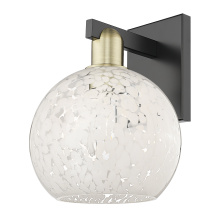 Innovations Lighting 716-1W-BAB-G1216-8WM - White Mouchette - 1 Light - 8 inch - Black Antique Brass - Sconce