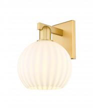 Innovations Lighting 716-1W-SG-G1217-8WV - White Venetian - 1 Light - 8 inch - Satin Gold - Sconce