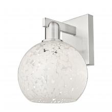Innovations Lighting 716-1W-SN-G1216-8WM - White Mouchette - 1 Light - 8 inch - Brushed Satin Nickel - Sconce