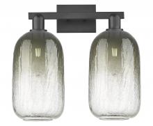 Innovations Lighting 716-2W-BK-G482-7SL - Brookhaven Cloche - 2 Light - 16 inch - Matte Black - Bath Vanity Light