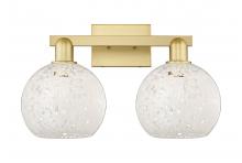 Innovations Lighting 716-2W-SG-G1216-8WM - White Mouchette - 2 Light - 19 inch - Satin Gold - Bath Vanity Light