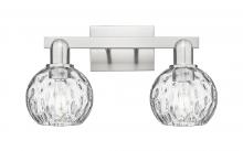 Innovations Lighting 716-2W-SN-G1215-6 - Athens Water Glass - 2 Light - 17 inch - Brushed Satin Nickel - Bath Vanity Light