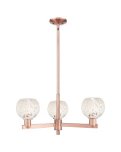 Innovations Lighting 716-3CR-AC-G1216-6WM - White Mouchette - 3 Light - 28 inch - Antique Copper - Stem hung - Pendant
