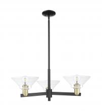 Innovations Lighting 716-3CR-BAB-G132 - Orwell - 3 Light - 30 inch - Black Antique Brass - Stem hung - Pendant