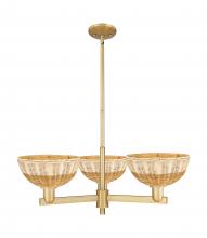 Innovations Lighting 716-3CR-BB-NBD2-9-NAT - Bristol Natural II - 3 Light - 31 inch - Brushed Brass - Stem hung - Pendant