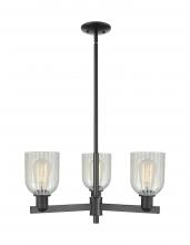 Innovations Lighting 716-3CR-BK-G2511 - Caledonia - 3 Light - 27 inch - Matte Black - Stem hung - Pendant