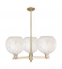 Innovations Lighting 716-3CR-CB-G1216-10WM - White Mouchette - 3 Light - 32 inch - Champagne Bronze - Stem hung - Pendant