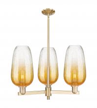 Innovations Lighting 716-3CR-CB-G484-7AM - Brookhaven Flute - 3 Light - 18 inch - Champagne Bronze - Flush Mount