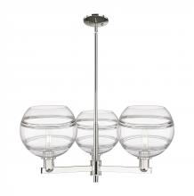 Innovations Lighting 716-3CR-PN-G556-10CL - Rochester - 3 Light - 32 inch - Polished Nickel - Stem hung - Pendant