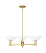 Innovations Lighting 716-3CR-SG-G132 - Orwell - 3 Light - 30 inch - Satin Gold - Stem hung - Pendant