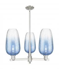 Innovations Lighting 716-3CR-SN-G484-7SB - Brookhaven Flute - 3 Light - 18 inch - Satin Nickel - Pendant