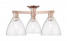 Innovations Lighting 716-3F-AC-GBD-754 - Bristol - 3 Light - 25 inch - Antique Copper - Semi-Flush Mount