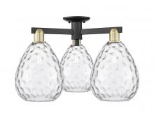 Innovations Lighting 716-3F-BAB-G372 - Waverly - 3 Light - 26 inch - Black Antique Brass - Semi-Flush Mount