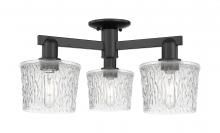 Innovations Lighting 716-3F-BK-G402 - Niagara - 3 Light - 24 inch - Matte Black - Semi-Flush Mount