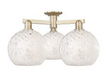 Innovations Lighting 716-3F-CB-G1216-10WM - White Mouchette - 3 Light - 28 inch - Champagne Bronze - Semi-Flush Mount