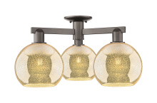 Innovations Lighting 716-3F-OB-G128-8 - Athens - 3 Light - 26 inch - Oil Rubbed Bronze - Semi-Flush Mount