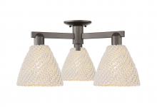 Innovations Lighting 716-3F-OB-NBD-75-NAT - Bristol Natural - 3 Light - 6 inch - Oil Rubbed Bronze - Semi-Flush Mount