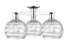 Innovations Lighting 716-3F-PC-G1213-8CL - Athens Deco Swirl - 3 Light - 26 inch - Polished Chrome - Semi-Flush Mount